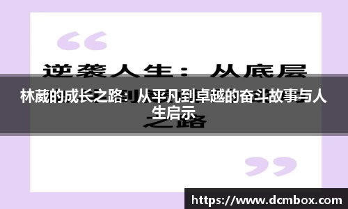 林葳的成长之路：从平凡到卓越的奋斗故事与人生启示